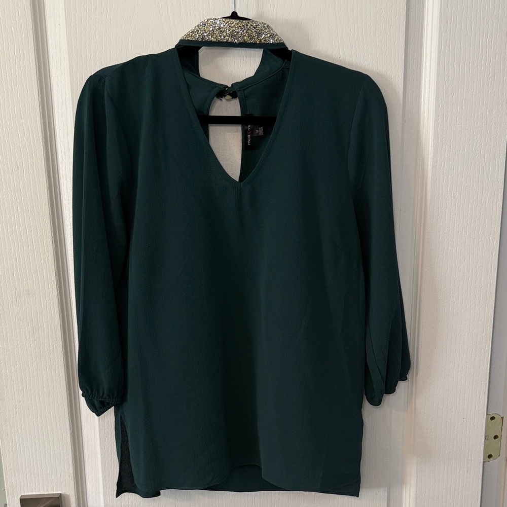 Elegant Choker Green Women's Top